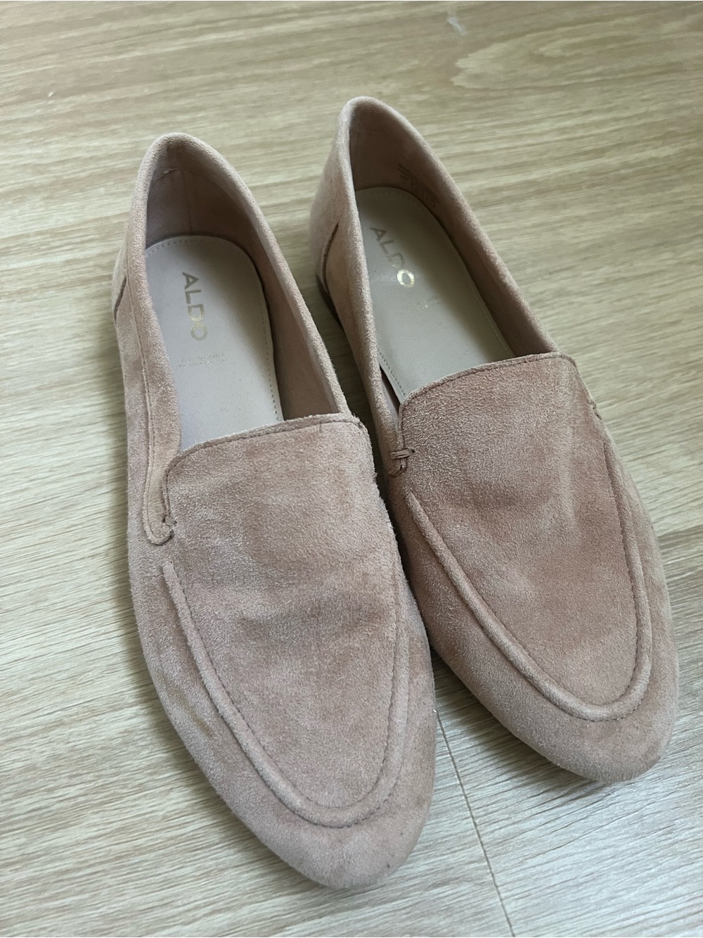 Aldo Blush Suede Women’s Flats Loafers Genuine Leather Insole